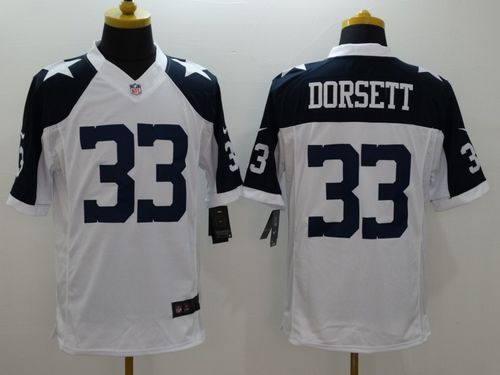 Nike Cowboys #33 Tony Dorsett White Thanksgiving Throwback Men's Stitched NFL Limited Jersey - Click Image to Close